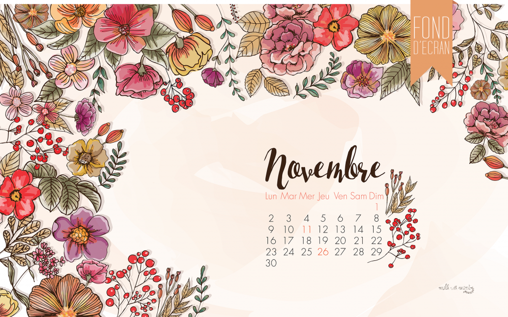 CALENDRIER NOVEMBRE – Milk with mint